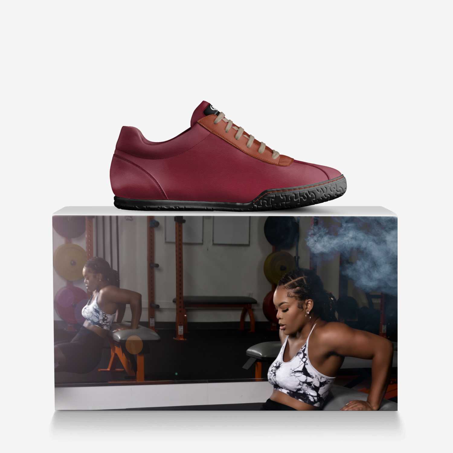 G.F BURGUNDY SPORTY LOW TOP